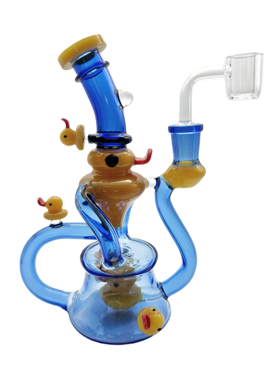 Glass Recycler Ducky Dab Rig by Ninja Glass – 420 Pipes